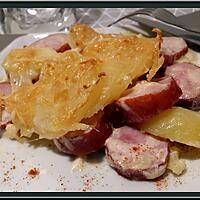 recette Gratin de pommes de terre à la saucisse fumée