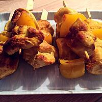 recette Brochette de poulet au curry light