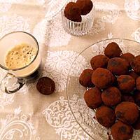 recette Truffes aux 2 chocolats et caramel