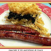 recette Torsades aux épinards