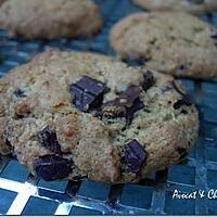 recette ** Croustillants , fondants a la  noix de coco et pepites de chocolat : Mes Cookies**