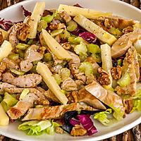 recette Salade de dinde aux pommes, céleri et noix