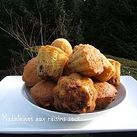 recette Madeleines aux raisins secs