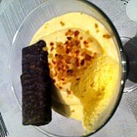 recette Verrine chocolat, croustillant praliné et mousseline passion