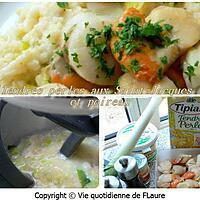 recette Tendres perles aux Saint-Jacques et poireau