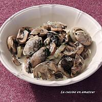 recette Champignons à la crème et au persil