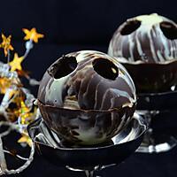 recette COQUES EN CHOCOLAT, MOUSSE DE MARRONS et DES DE MANGUE