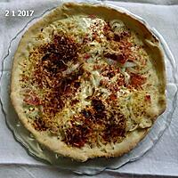 recette tarte aux oignons , jambon et creme