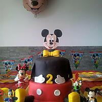 recette Notre gâteau d'anniversaire Mickey pour les 2 ans de notre fils