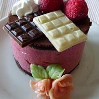 recette Entremets individuels chocolat-framboises