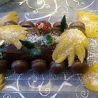 recette Bûche de fête à la compotée de mangue au rhum