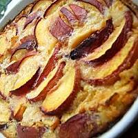 recette Clafoutis aux pêches et gingembre frais