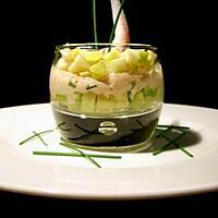 recette Verrine d'araignée de mer sauce cocktail, avocat et granny smith...