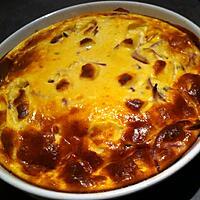 recette Quiche sans pâte poulet rôti,oignon rouge et emmental