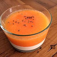 recette Verrine de melon au chèvre frais et coriandre