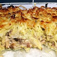 recette Gratin pdt courgette et poulet rapé