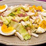 recette Salade de haricots blancs au jambon, oeufs et radis noir