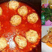 recette BOULETTES DE POULET AU BOUILLON