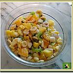 recette Salade sucrée hivernale : ananas, litchi, kiwi, banane, orange, pomme, poire