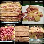recette Pdt lardons fumés gratinés au camembert/fromage pour raclette..