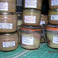 recette "PATÉ" DE CANARD gras