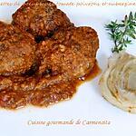 recette Boulettes de boeuf sauce tomate poivrons et aubergines