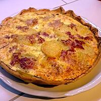 recette Tarte à la cancoillote et au jambon fumé