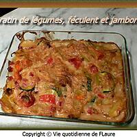 recette Gratin de légumes, féculent et jambon