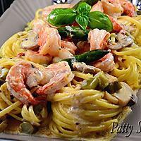 recette Linguine, Crevettes et Asperges Sauce Crémeuse