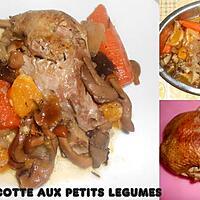 recette CANETTE AUX NAVETS CAROTTES ET CHAMPIGNONS