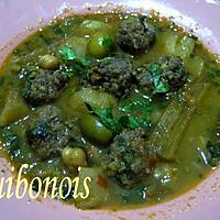 recette Tajine de Topinambour, au cardon et aux boulettes de viande - spécialité Bônoise (Annaba)