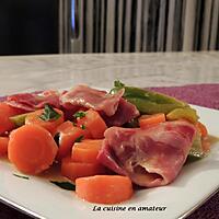 recette Carottes, poivrons et coppa à la crème