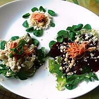 recette salade  topinambour, betterave, oeuf,  salade