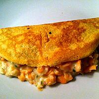 recette Crêpes fourrées crevettes et saumon (compatible dukan)