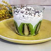 recette Verrine de kiwis au fromage frais et chantilly