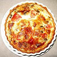 recette Quiche aux champignons et à la tomate