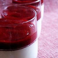 recette pana cotta vanillé au coulis de framboise