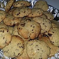 recette Cookies au beurre de cacahuètes graines de lin pépites de chocolat