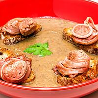 recette Soupe de lentilles, croûtes à l'andouille