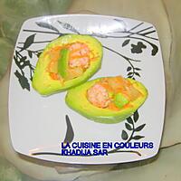 recette Avocats aux crevettes et à l’ananas