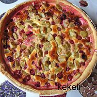 recette Tarte aux prunes et rhubarbe