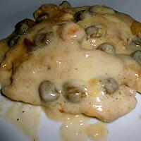 recette SCALOPPINE DE POULET SAUCE CREMEUSE AU CITRON ET CAPRES