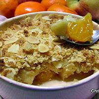 recette Crumble pomme-clémentines et amandes