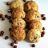 recette Cookies Extra chocolat blanc, chocolat noir et noisettes