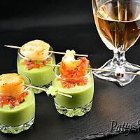 recette Verrine Velouté de Petits Pois et St-Jacques