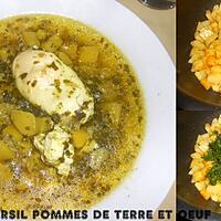 recette SOUPE AU PERSIL POMMES DE TERRE SAFRAN ET OEUFS