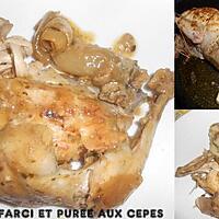 recette PERDREAU FARCI EN COCOTTE