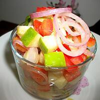 recette SALADE FRAÎCHEUR  POMME GRANNY SMITH & TOMATE ROUGE