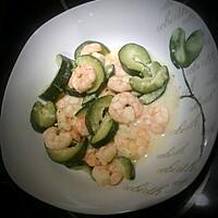 recette Mijoté de crevettes aux courgettes