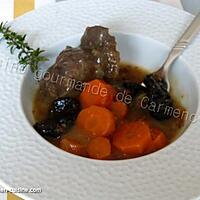 recette Joue de boeuf aux carottes et aux pruneaux